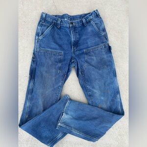 Mens CARHARTT #101609-415 Relaxed Fit Carpenter Logger Denim Jeans 36x36